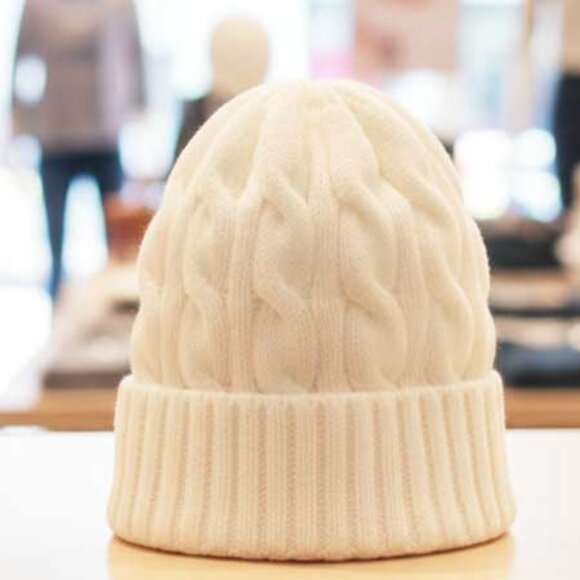 2/$30 Ladies White Knit Beanie Hat - Picture 5 of 9